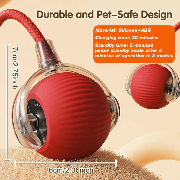 Intelligentes elektrisches Hundeball-Spielzeug, automatischer rollender Ball, wiederaufladbares interaktives Welpen-Trainingsspielzeug, intelligentes Bälle-Spielzeug für Hunde