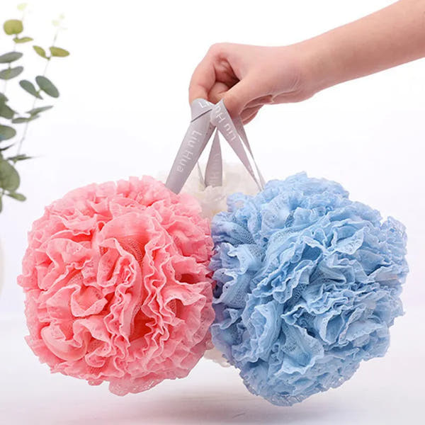 Weiche Bad Peeling Bad Ball Körper Sauber Bad Puff Bad Lieferungen Blume Schrubben Blase Dusche Mesh Schwamm Zurück Pinsel