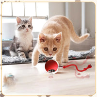 Wiederaufladbare Smart Pet Interaktive Automatische Rolling Ball Spielzeug Katzen Pet Produkte Neue Elektrische Hund Ball Spielzeug Simulierte Schwanz Für Katze